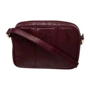 Vintage Christian Dior Red Leather Crossbody Shoulder Bag